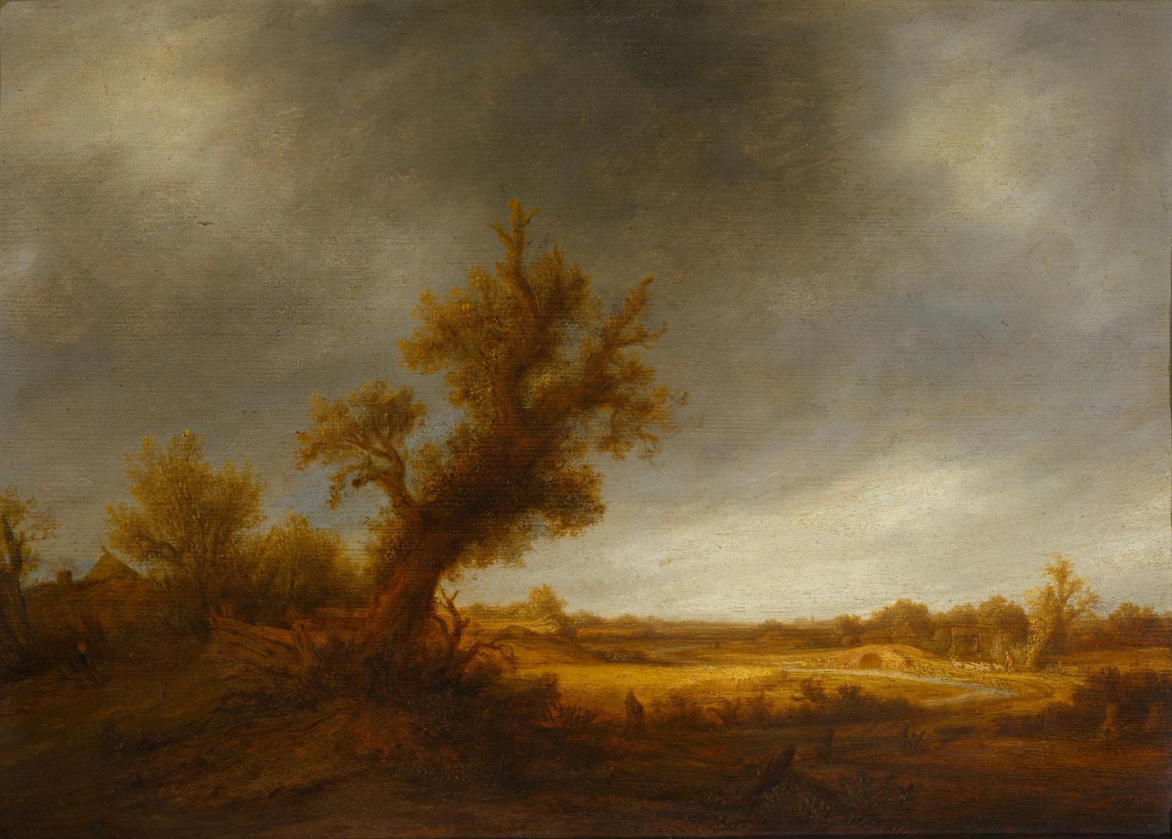 Пейзаж с древним дубом. 1640