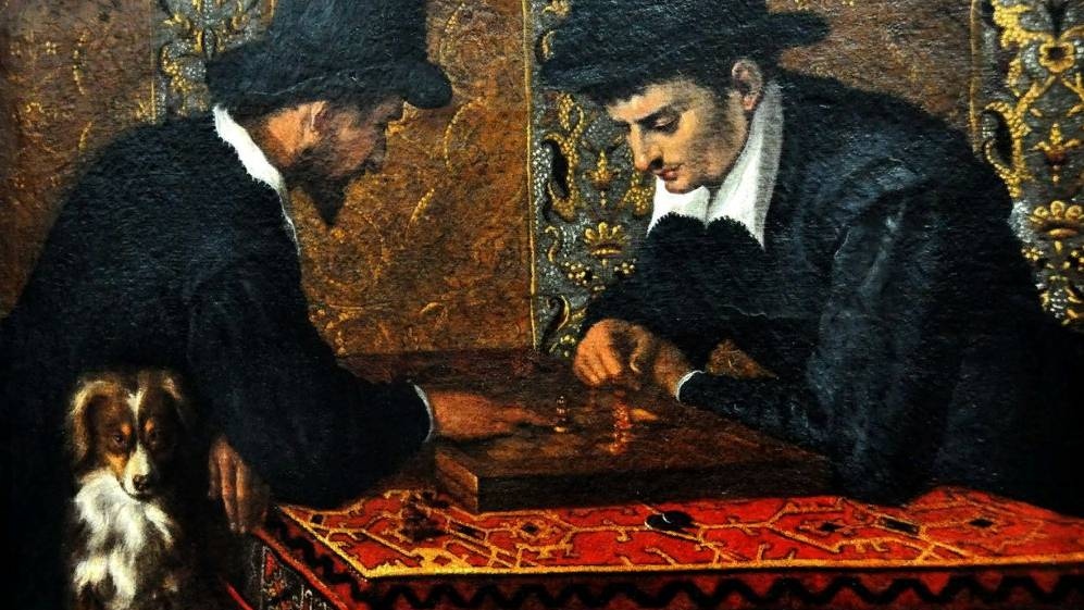 Лодовико Карраччи. Игроки в шахматы. 1590