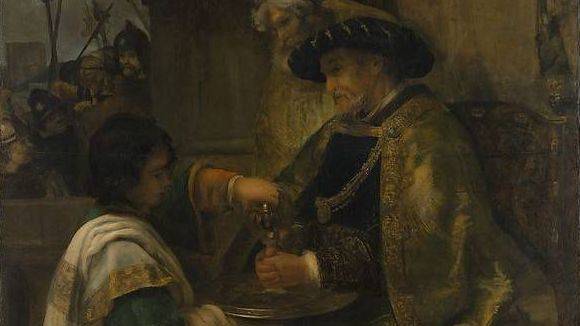 Рембрандт ван Рейн. Пилат, моющий руки. Фрагмент. Около 1660 г
