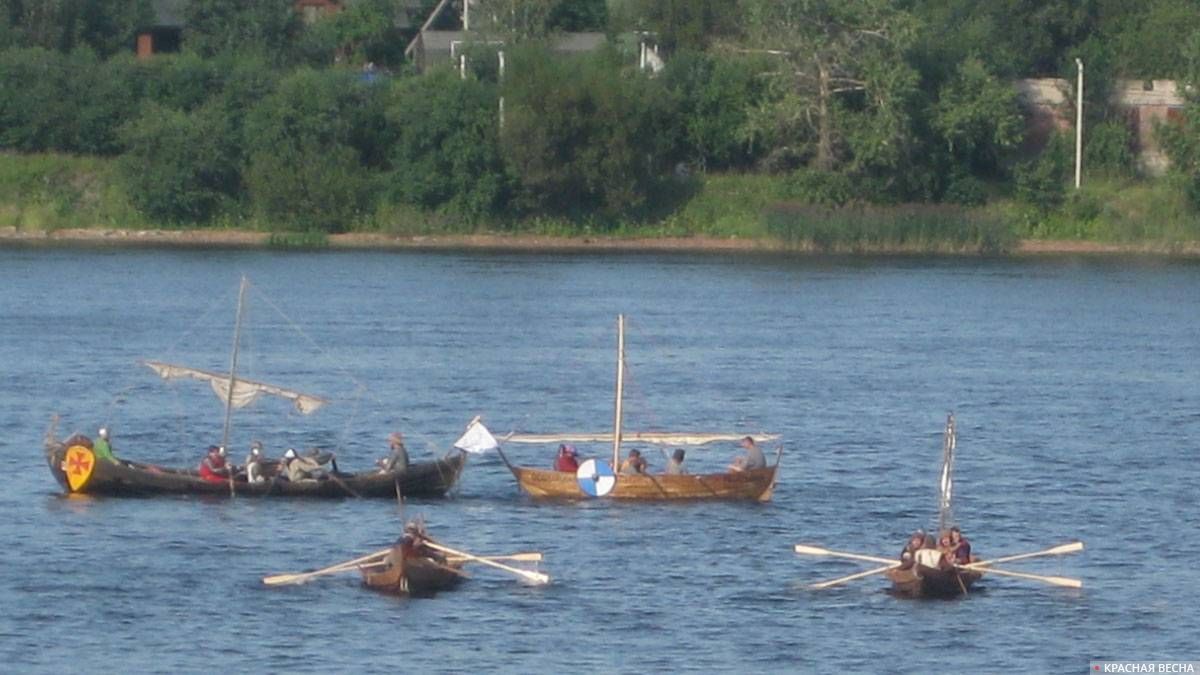 Реконструкция шведского флота. Усть-Ижора. 27.07.2019