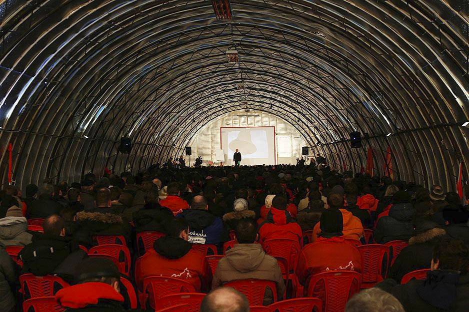 Чрезвычайный съезд «Сути времени» в Александровском 2 марта 2014 г.