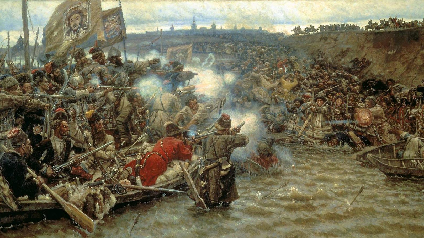 Василий Суриков. Покорение Сибири Ермаком. 1895