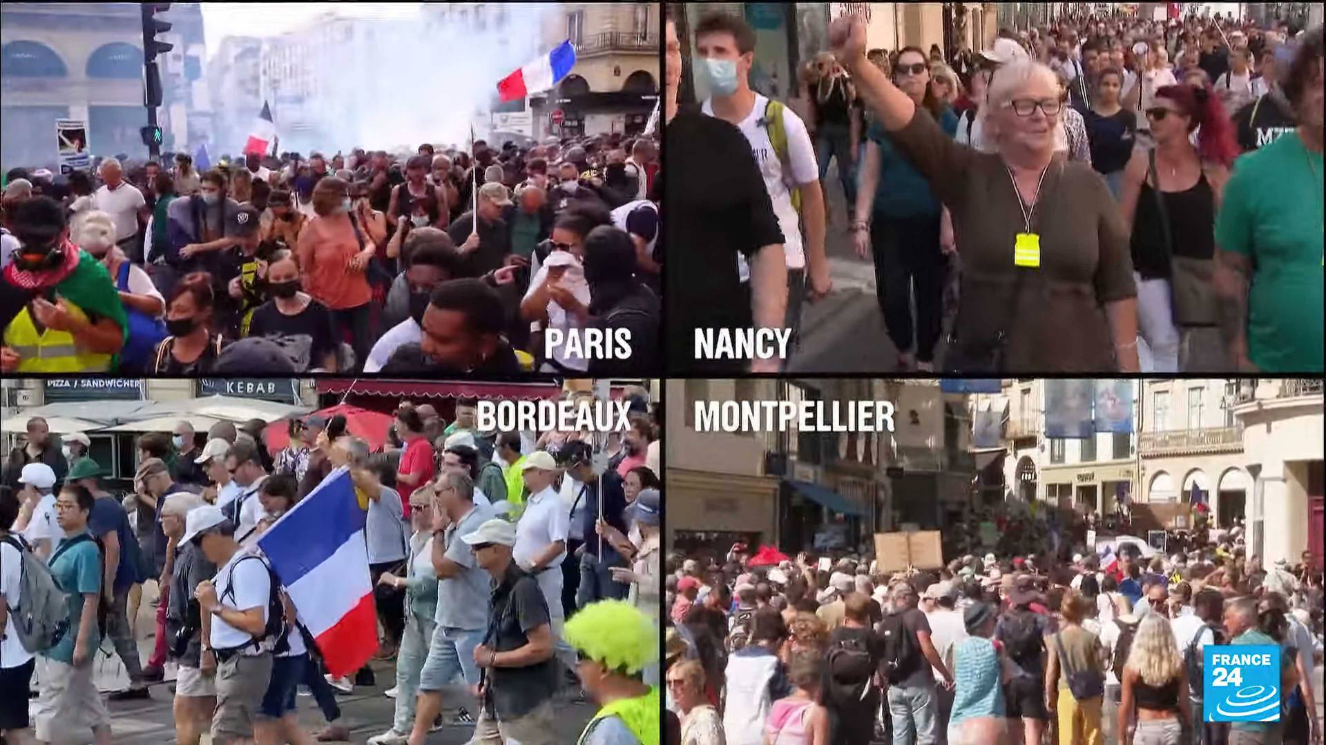 Митинги против санитарных паспортов во Франции, сентябрь 2021 года