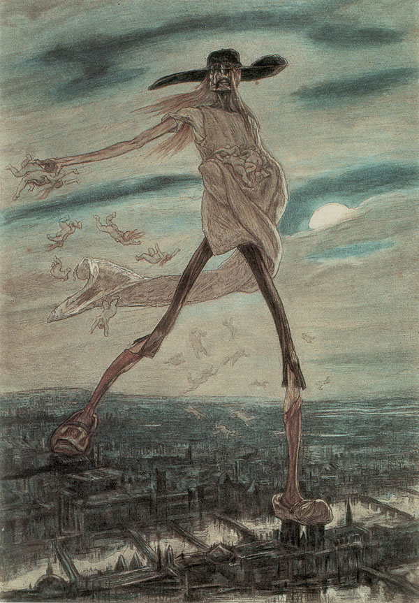 Фелисьен Ропс. Сатана сеющий плевелы. 1882