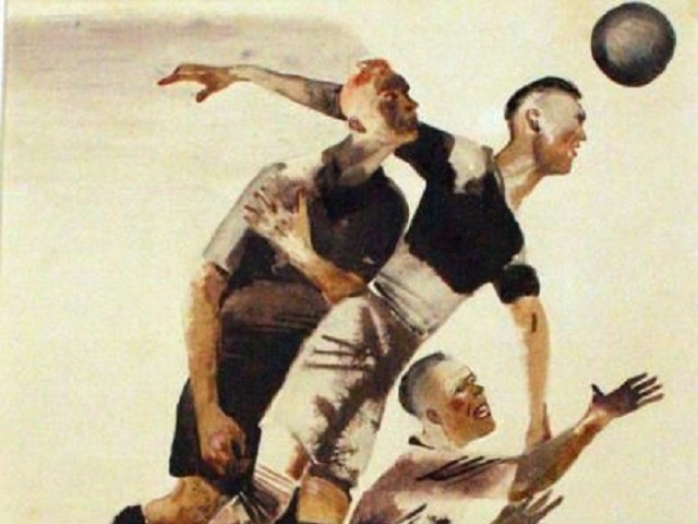 Александр Дейнека. Футбол (фрагмент). 1928