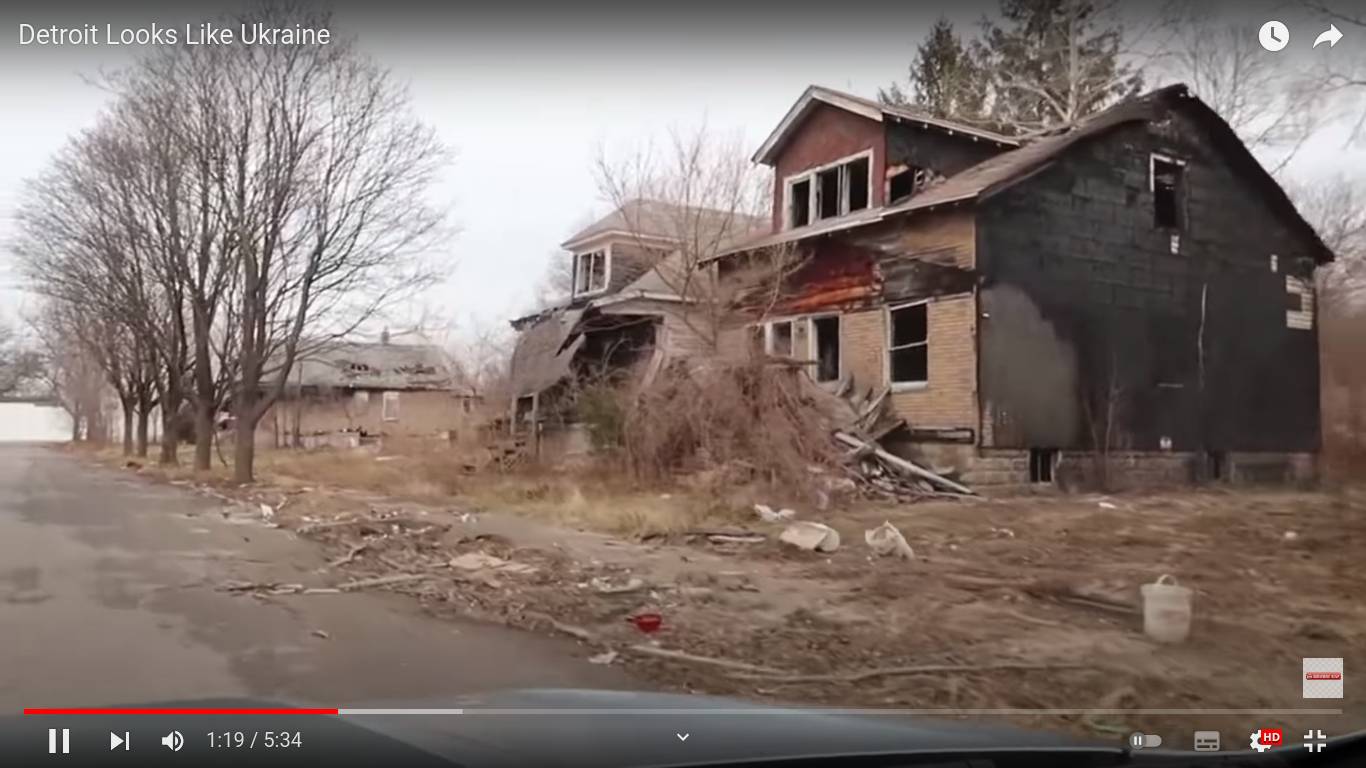 Видео-цитата из ролика американского автора «Детройт похож на Украину»