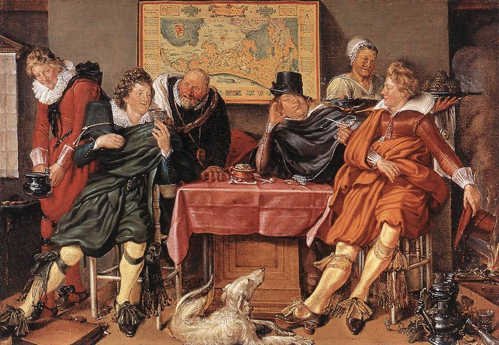 Виллем Питер Бёйтевех. Веселая компания. 1617-1620 