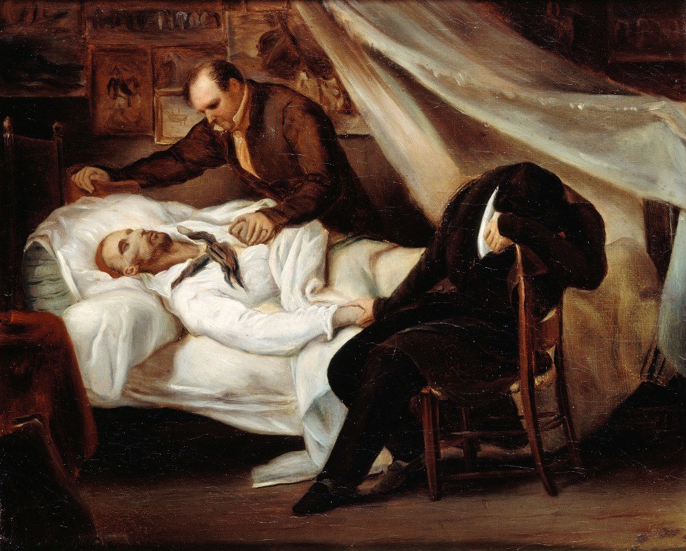Ари Шеффер. Смерть Жерико (около 1824 года)