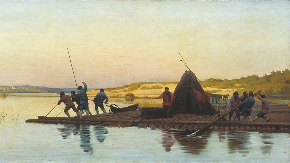 Алексей Кившенко. Плотовщики (фрагмент). 1879