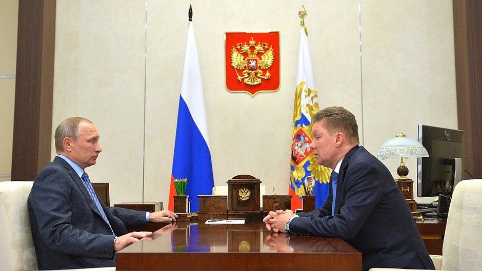 Встреча Владимира Путина с главой компании Газпром Алексеем Миллером