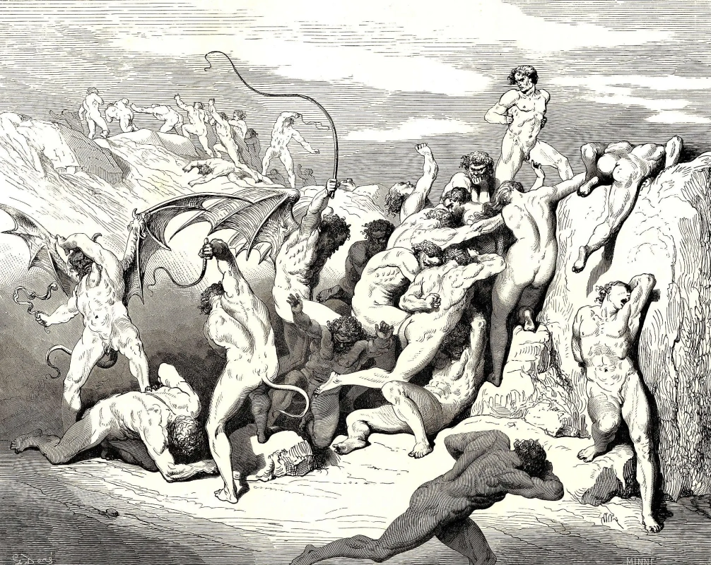 Пол Гюстав Доре. Иллюстрация к «Божественной комедии». 1861