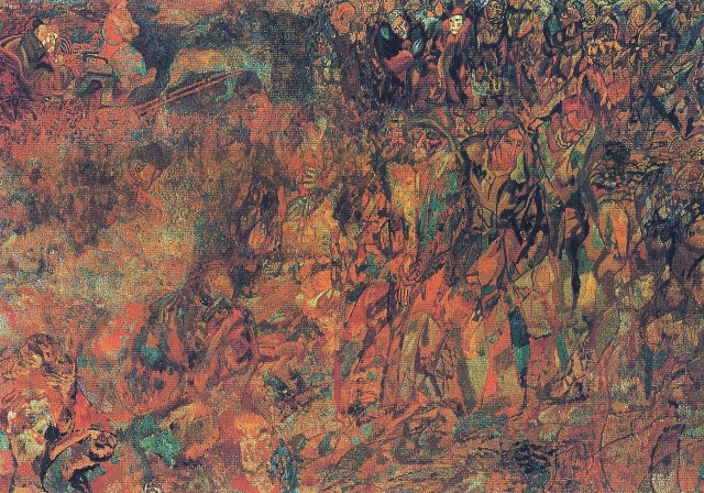 Павел Филонов. Буржуй в коляске. 1912
