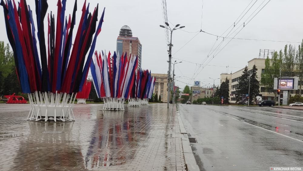 Донецк, 9 мая 2023 года. Пустые улицы