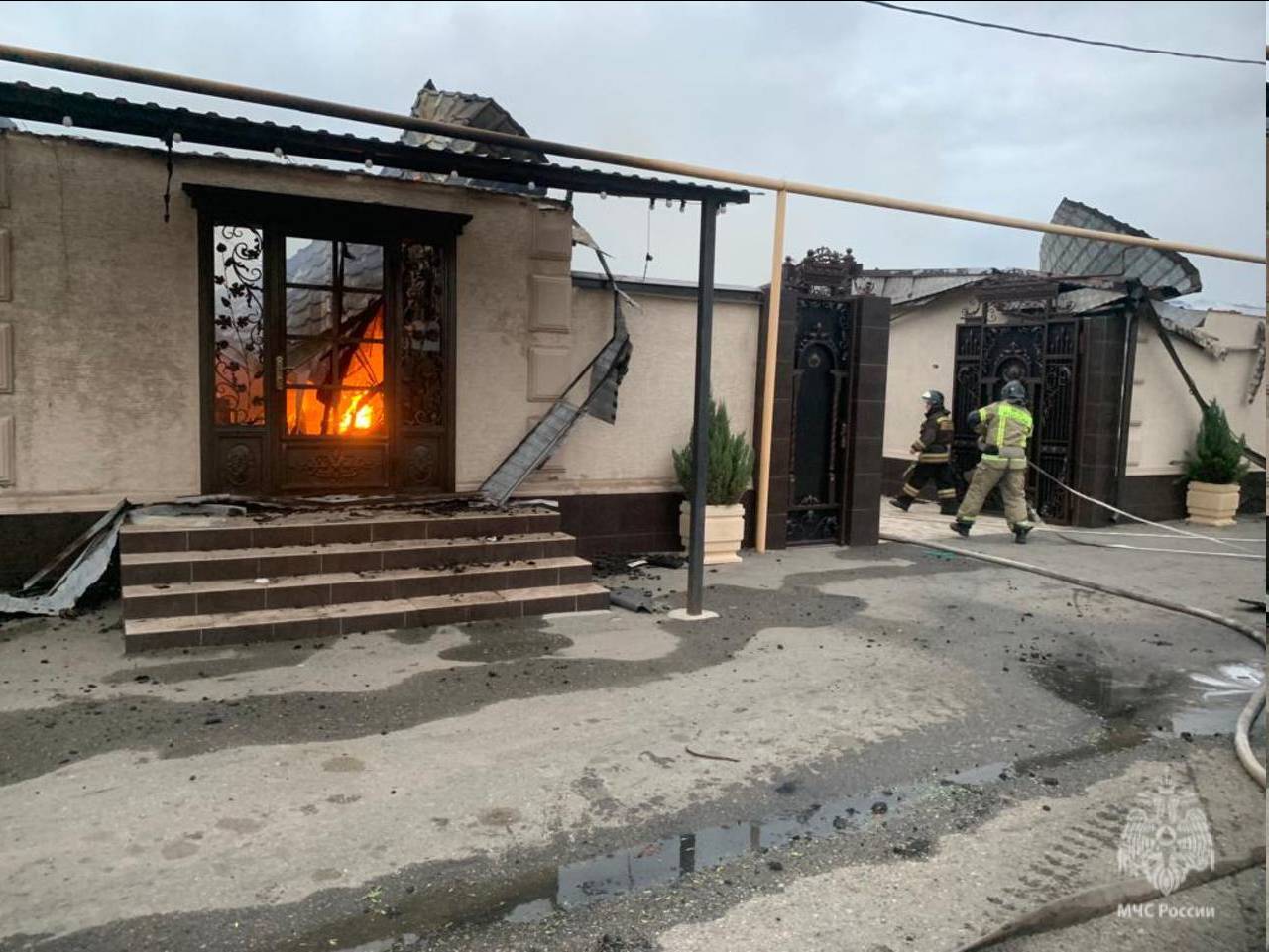 Пожар в селе Приречное Зольского района Кабардино-Балкарии