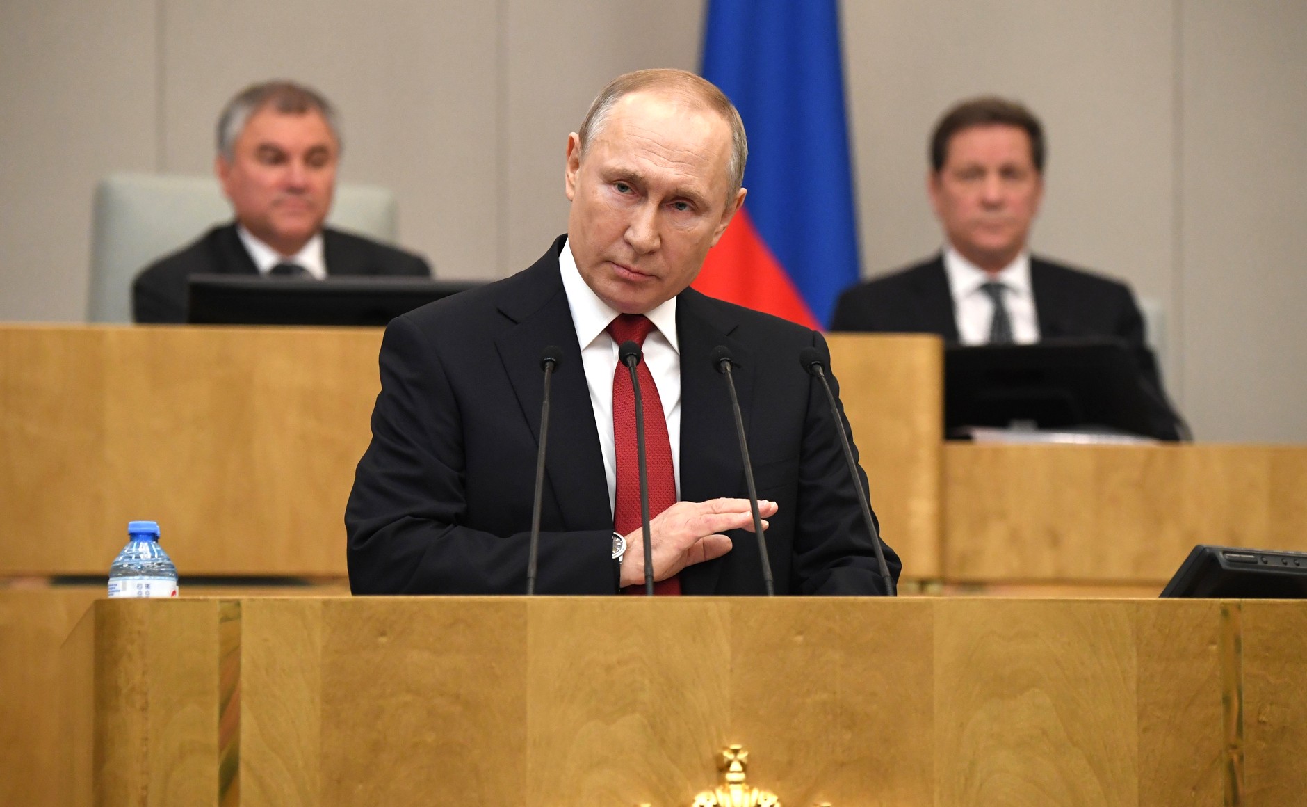 Выступление Владимира Путина на пленарном заседании Государственной Думы по вопросам внесения поправок в Конституцию Российской Федерации