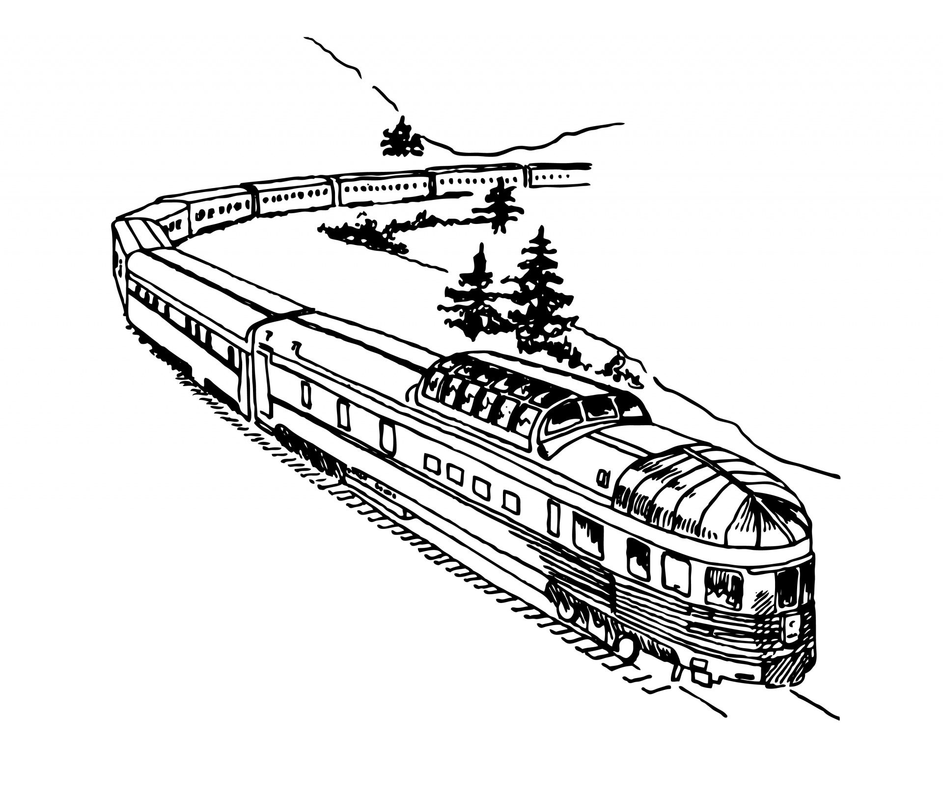 Иллюстрация Поезд Clipart Бесплатная фотография — Public Domain