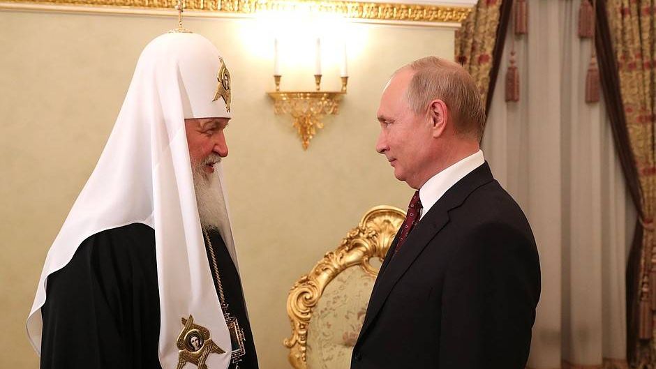 Президент России Владимир Путин и Патриарх Московский и Всея Руси Кирилл