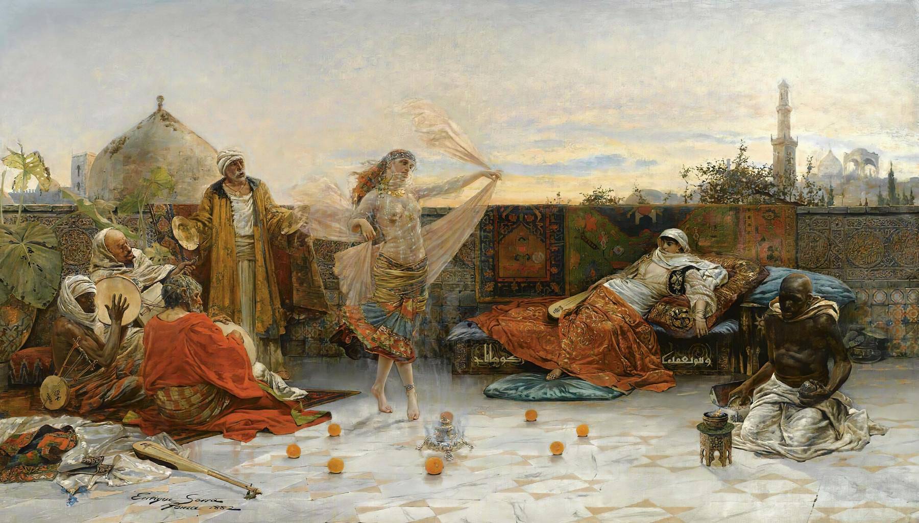 Энрике Серра-и-Ауке. На террасе. 1882