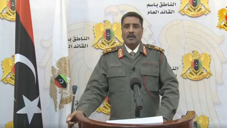 Цитата с пресс-конференции Ливийской национальной армии