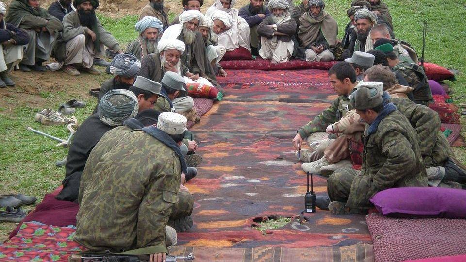 Переговоры в поле. Афганистан