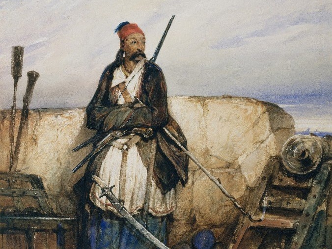Александр-Габриэль Декан. Турецкий пушкарь (фрагмент). Около 1830