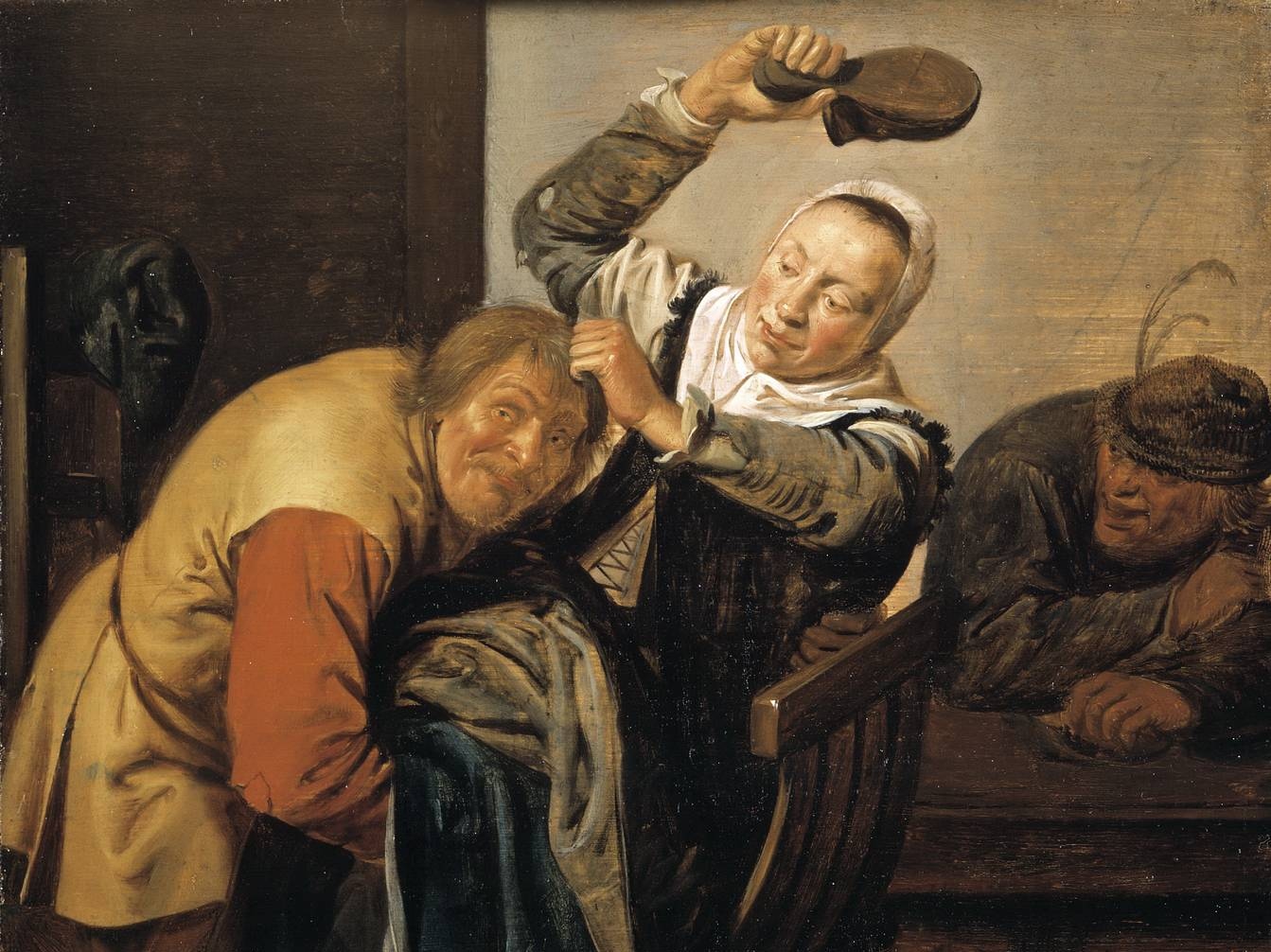 Ян Минсе Моленар. Пять чувств. Осязание (фрагмент). 1637