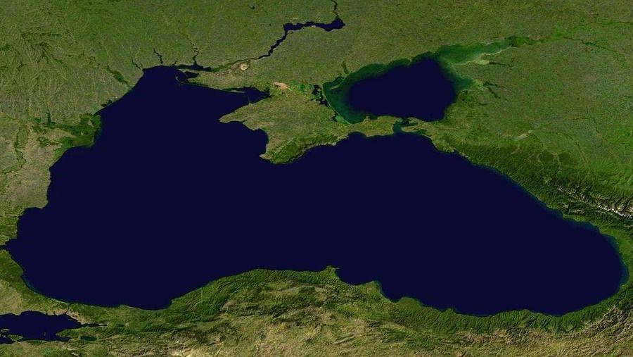 Черное море, вид из космоса