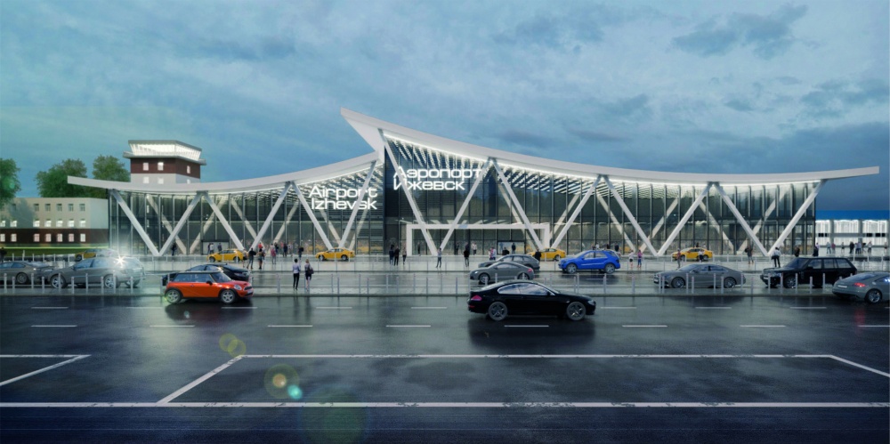 Дизайн фасада аэропорта Ижевска