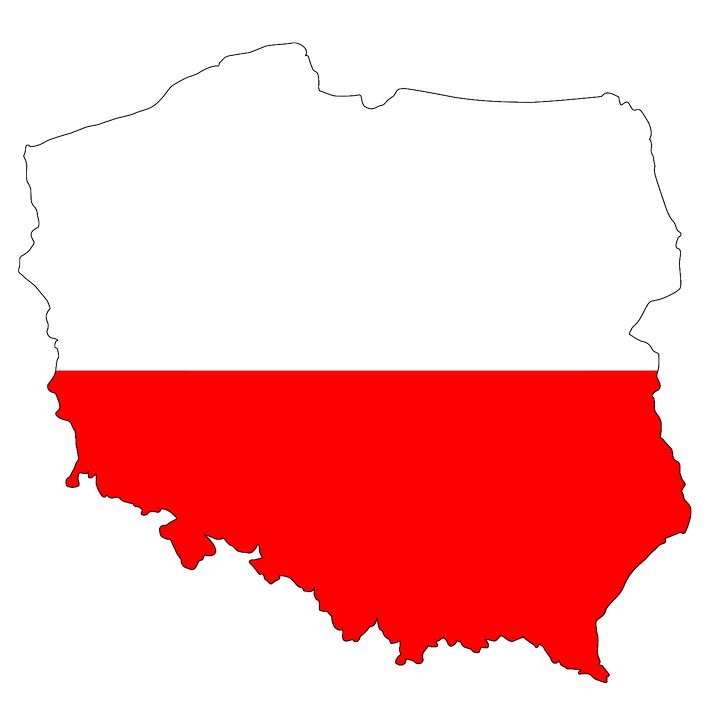 Польша, карта, флаг