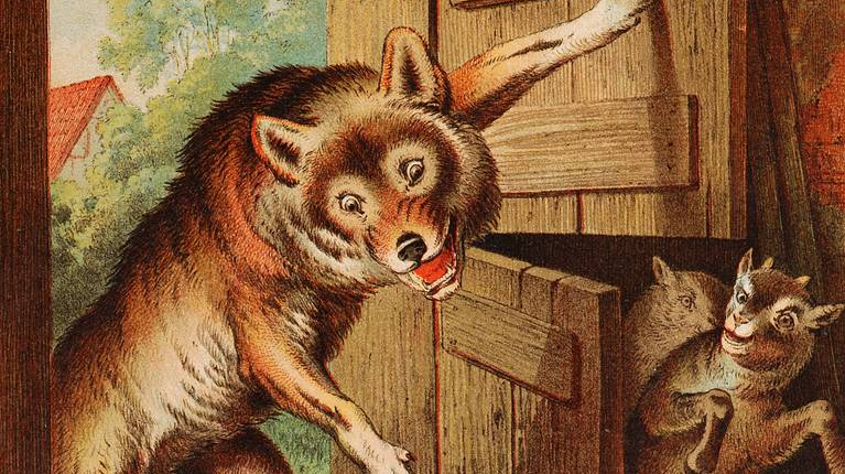 Генрих Лёйтеманн или Карл Оффтердингер. Иллюстрация к сказке «Волк и семеро козлят». Конец XIX в.