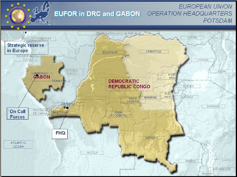 Конго и Габон на карте Африки