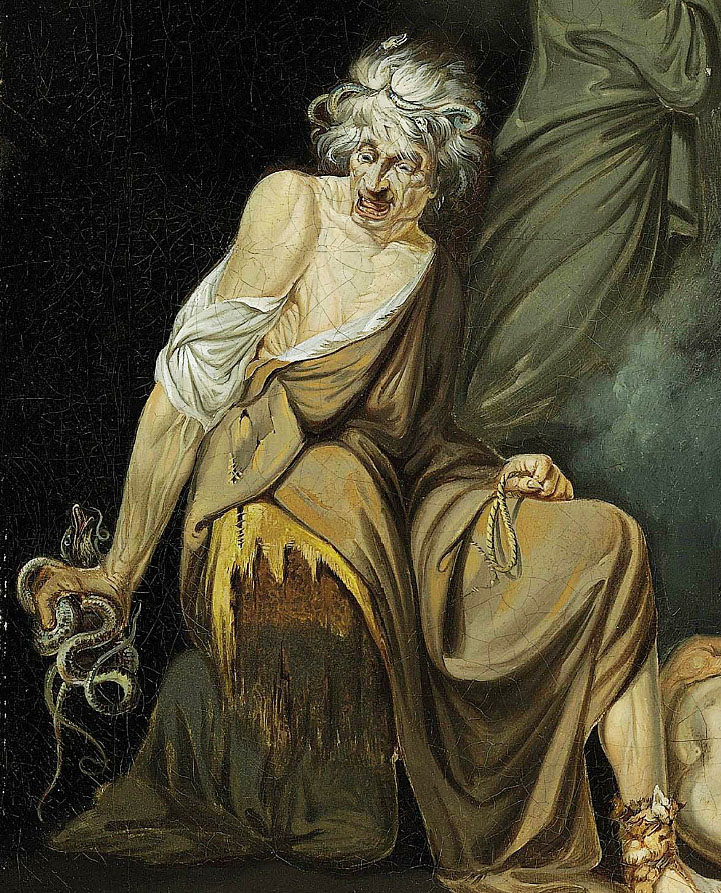 Эрихто. Фрагмент картины «Секст Помпей советуется с Эрихто перед битвой при Фарсале». XVIII в.