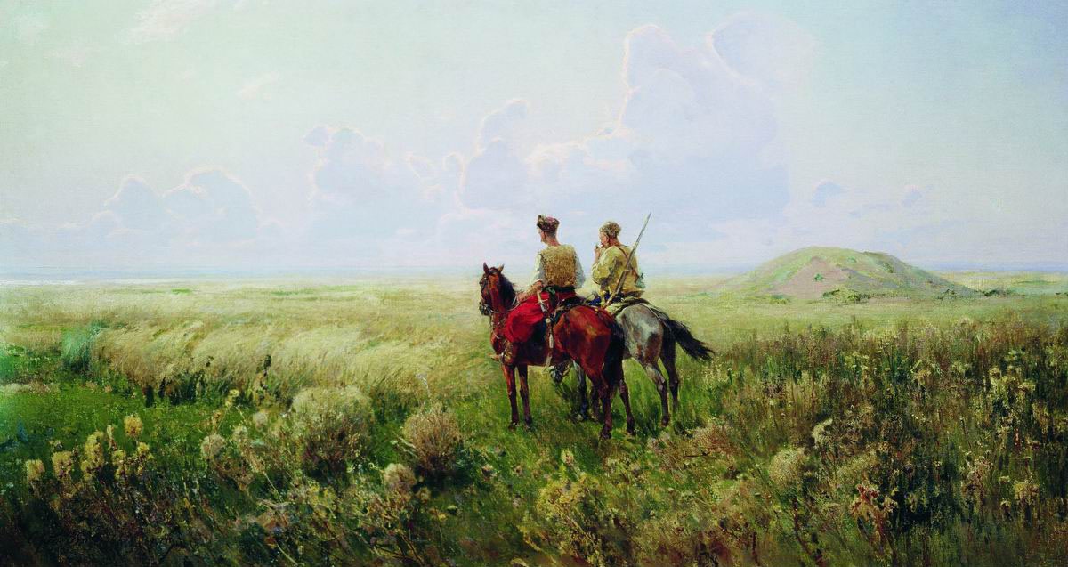 Сергей Васильковский. Казаки в степи. 1890