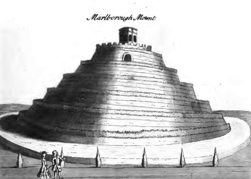 Курган Мальборо. Иллюстрация из Itinerarium Curiosum Уильяма Стьюкли. 1776 г.