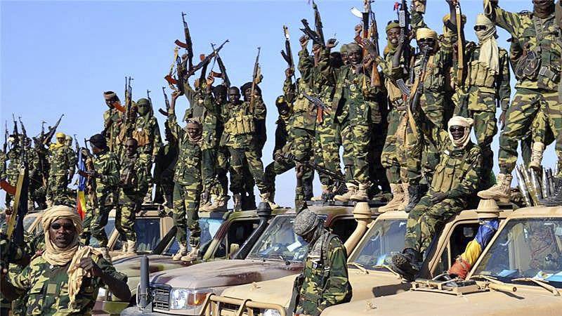 Военные из Чада пересекшие границу Нигерии чтобы воевать против «Боко харам». 2015 г.