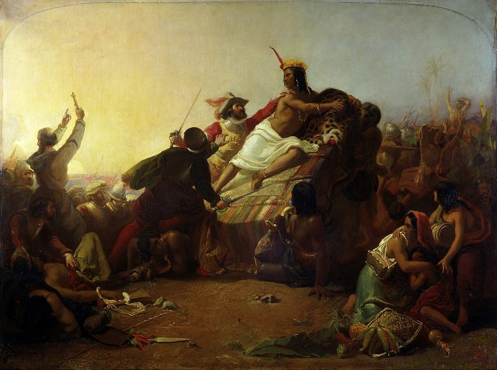 Джон Эверетт Милле. Писарро берёт в плен Инку Атауальпу. 1845