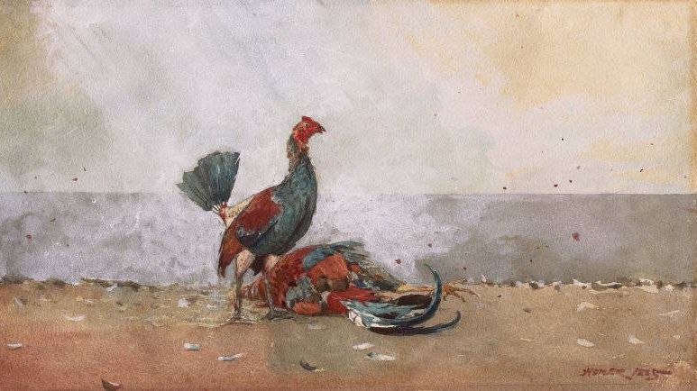 Уинслоу Хомер. Петушиный бой. 1885