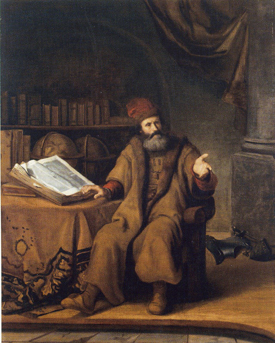 Корнелиус Бисшоп. Ученый в своем кабинете. 1655