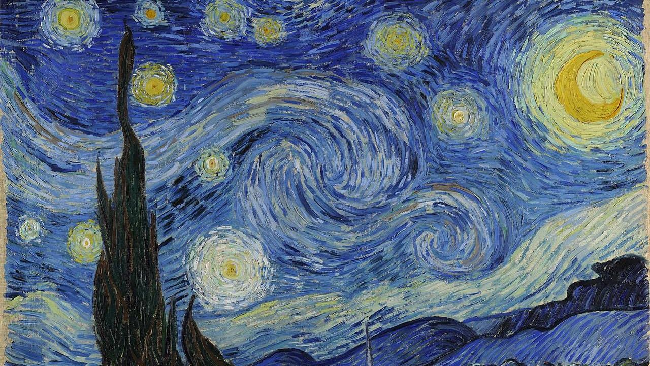 Винсент Ван Гог. Звёздная ночь (фрагмент). 1889