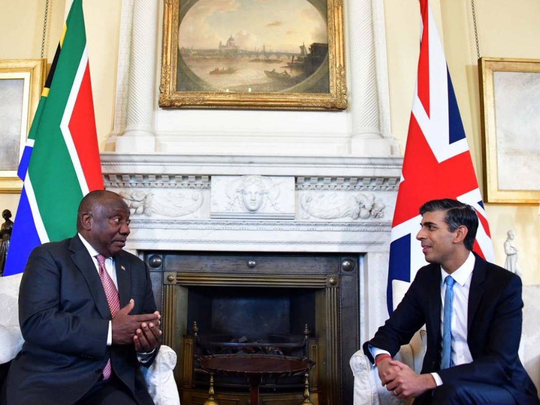 Президент ЮАР Сирил Рамафоса и премьер-министр Великобритании Риши Сунак