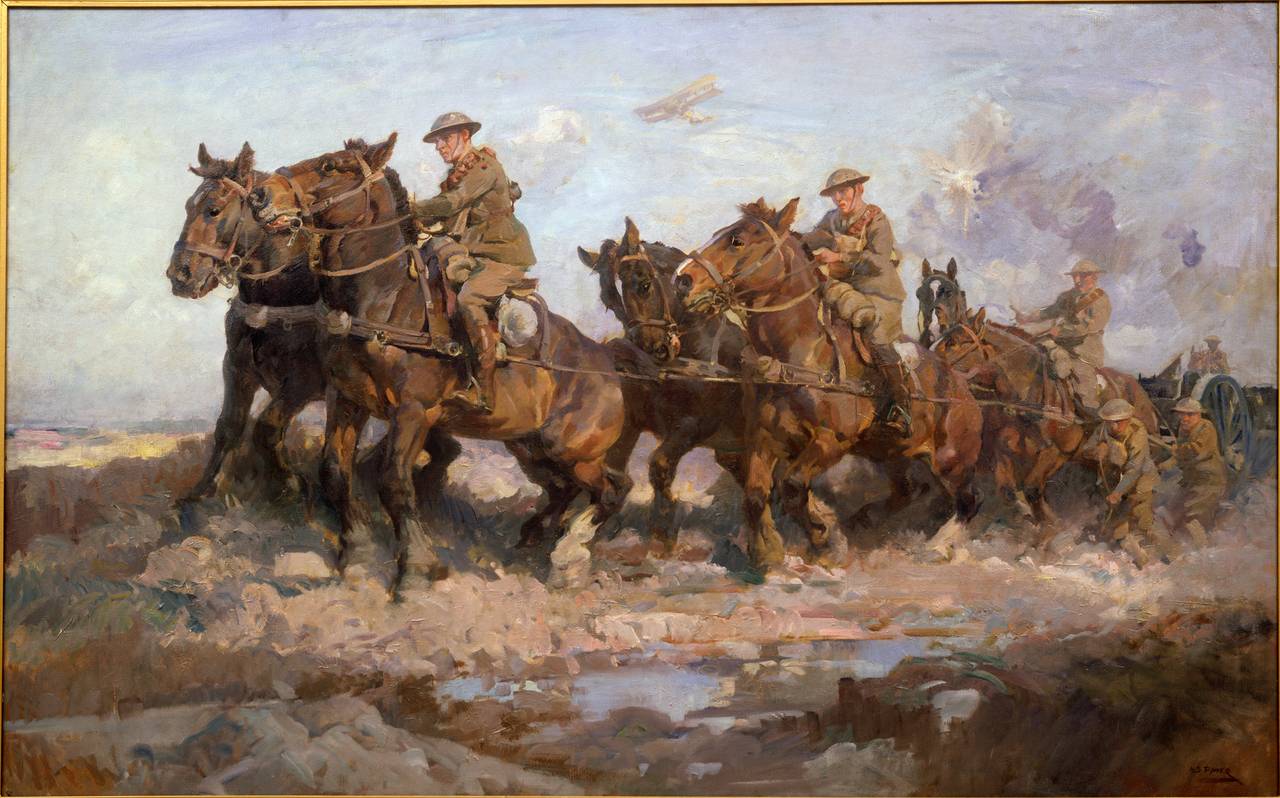 Гарольд Септимус Пауэр. Вытаскивая пушки. 1917