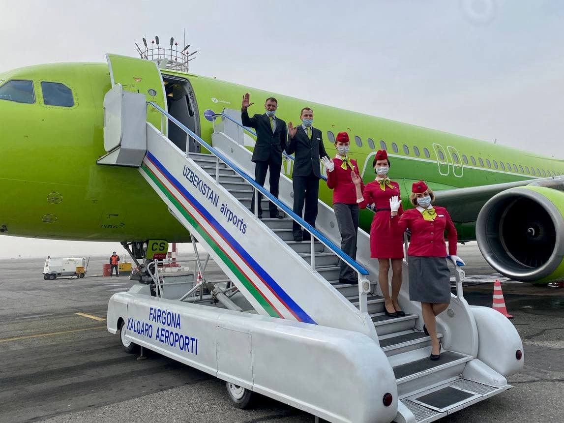 Самолет компании «Сибирь» совершил первый рейс по маршруту Волгоград-Фергана