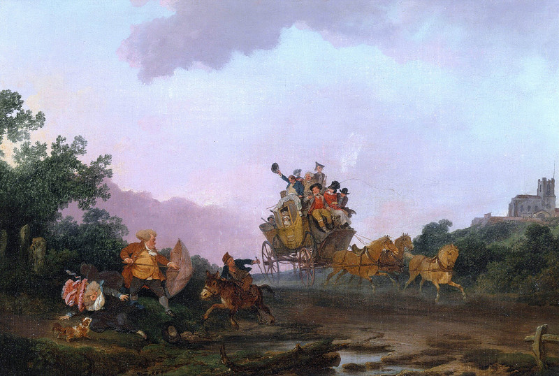 Филипп Якоб Лютербург. Гуляки на карете. 1785-1790