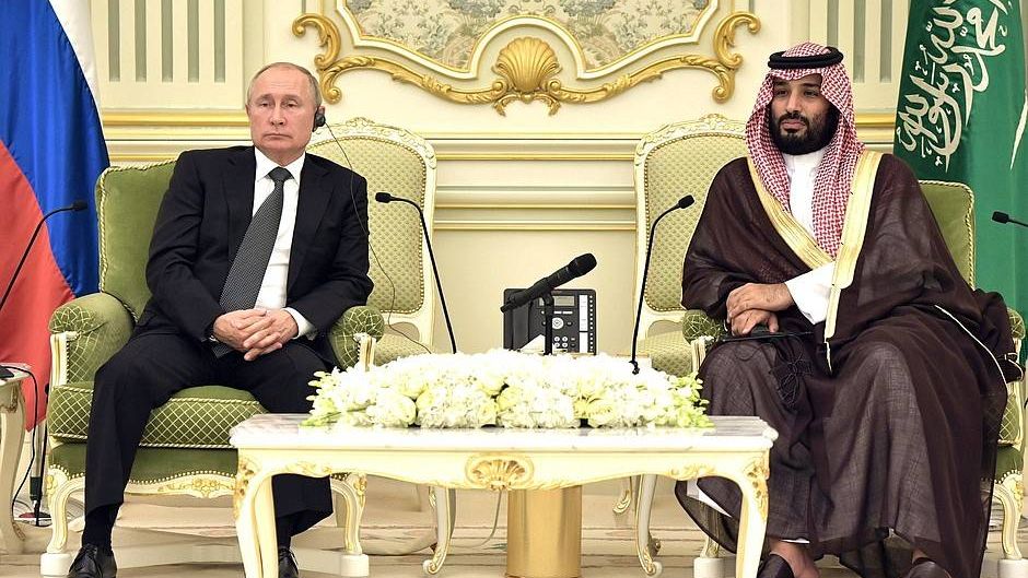 Президент Путин и наследный принц Саудовской Аравии Мухаммед бен Сальман Аль Сауд