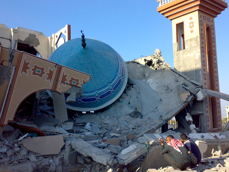 Разрушенная мечеть в Газе