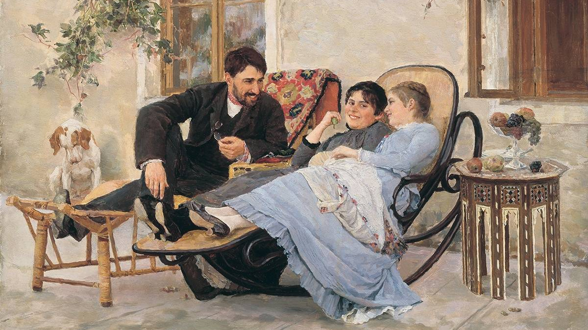Николай Кузнецов. После обеда (фрагмент). 1888