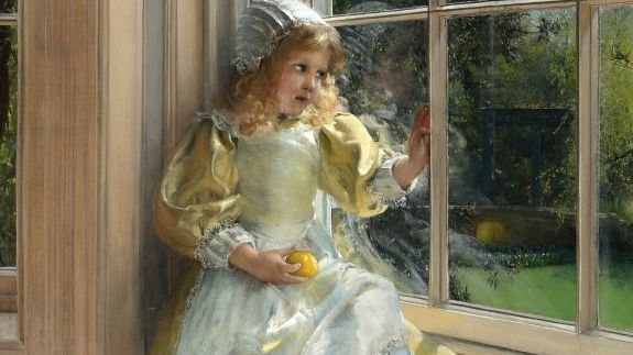 Лаура Альма-Тадема. Смотрящая в окно (фрагмент). 1881 год