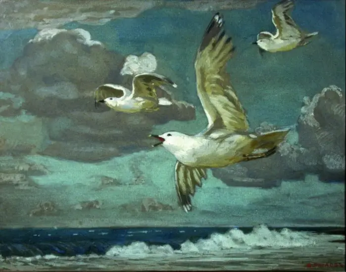 Аркадий Рылов. Чайкм над водой. 1910