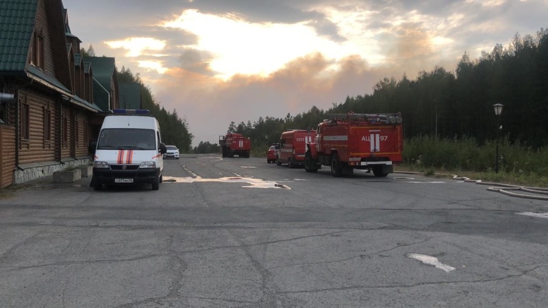 Тушение пожара в Свердловской области