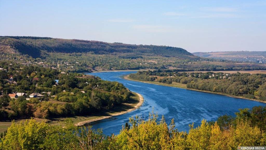 Река Днестр. Граница Приднестровья и Молдовы